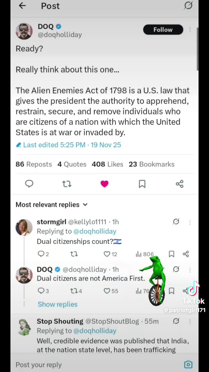 The Alien Enemies Act of 1798