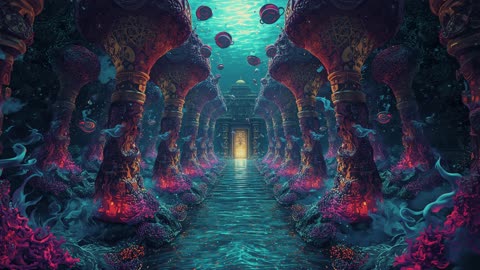 Deep Sea Temple | Lofi Sleep Music with Delta Waves & Brown Noise | Deep Meditation & Study Music