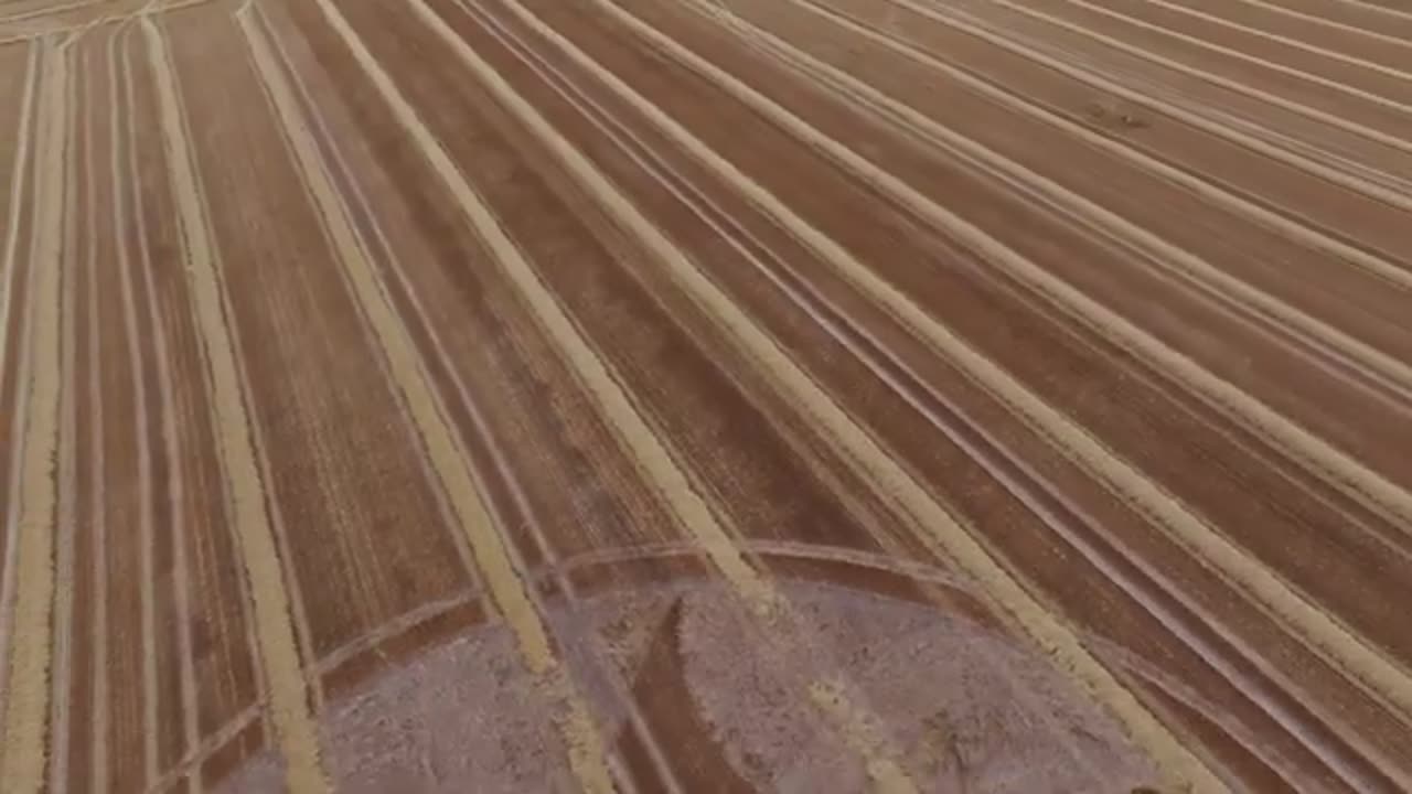 Crop Circle de Broad Hinton après la récolte