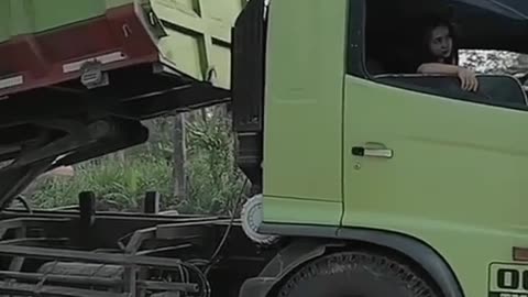 the truck driver is very beautiful