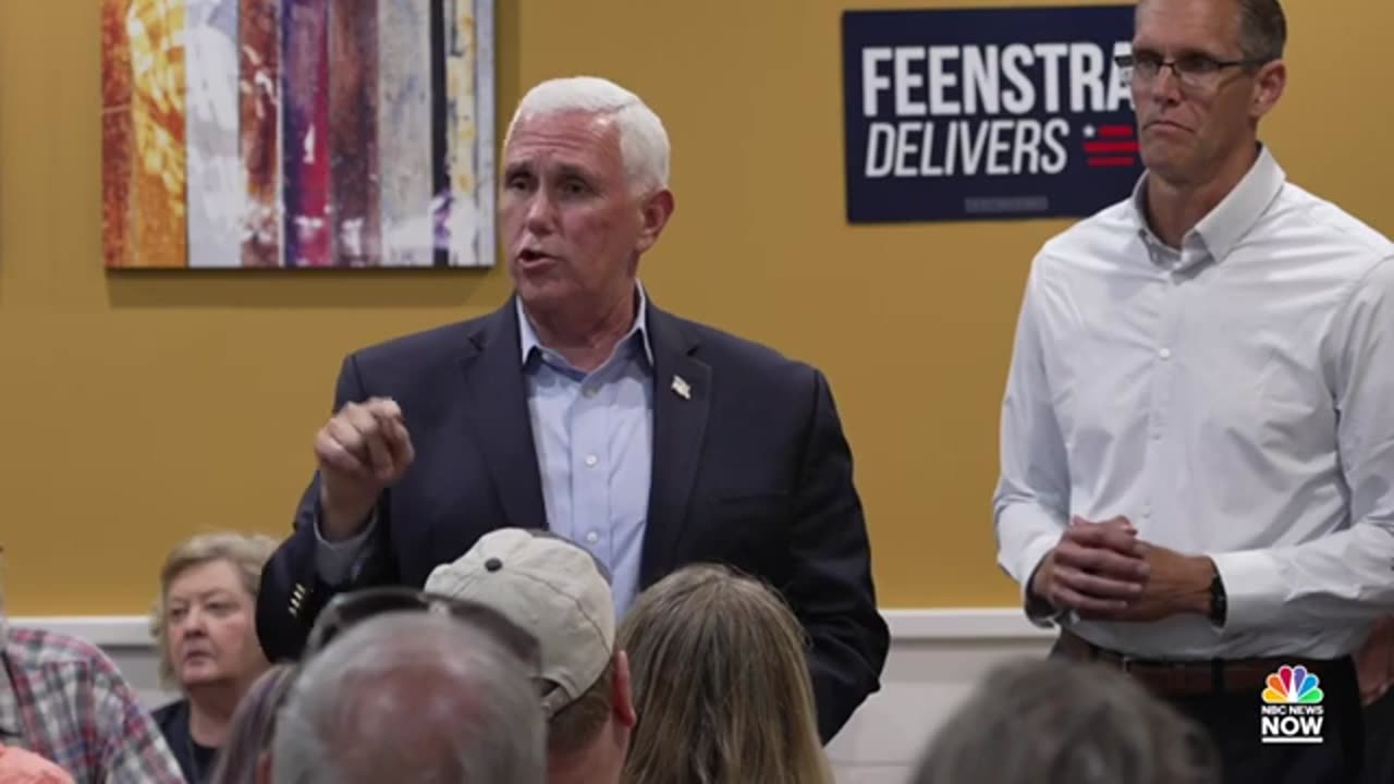 Voter in Iowa questions Mike Pence about his actions on Jan. 6