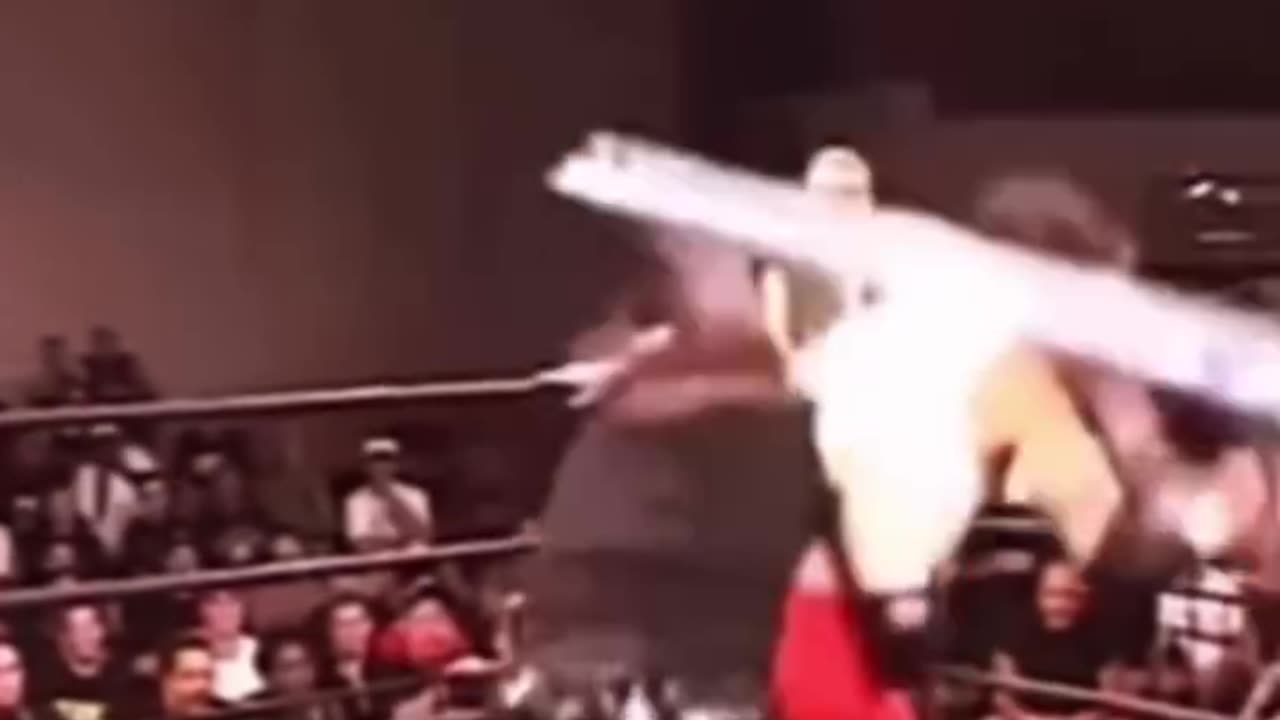 German Suplex with a ladder around the neck