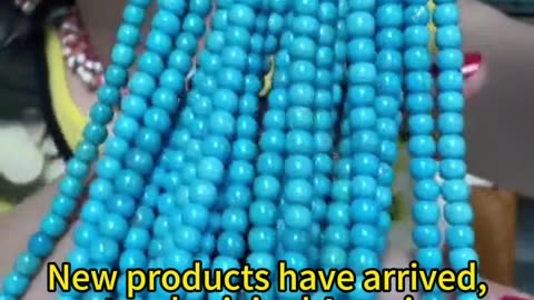 241225-4 New products have arrived, natural original American turquoise round bead string