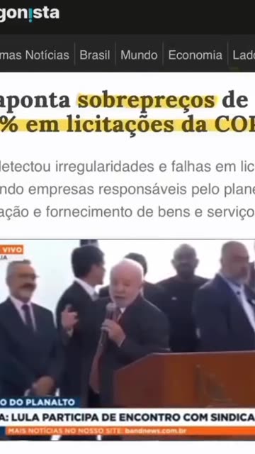 LULALADRÃO: TCU aponta sobrepreços de até 1.000% em licitações da COP30.