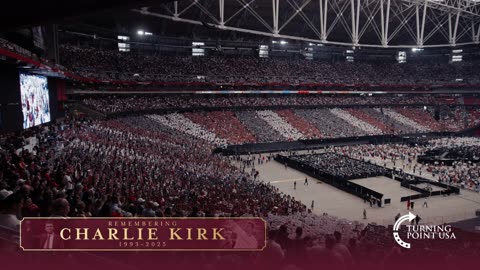 Charlie Kirk Memorial Service Unison Signs