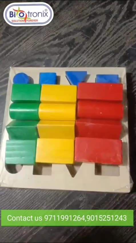 Peg Board 16 Pegs Multi Shape Size and Color Wooden Made