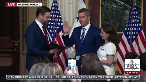 RSBN - VP JD Vance Swears in the New Department of Transportation, Secretary Sean Duffy 1-29-25