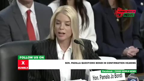 Pam Bondi 'I will not be bullied'