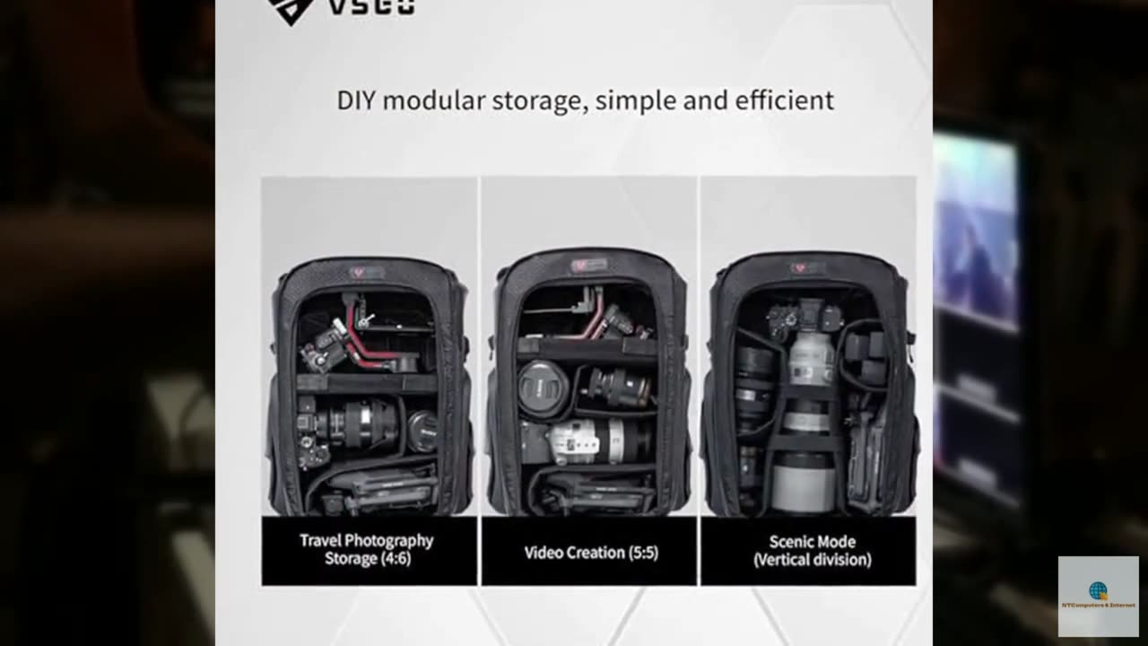 VSGO 25L Professional Camera Backpack, Extra Large Capacity, Travel & Commuting