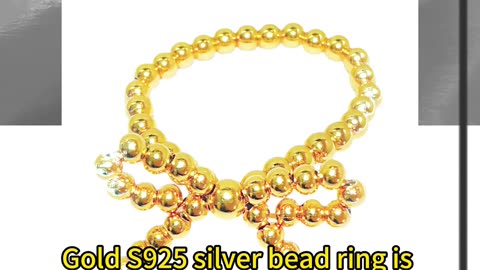 GN-20250226-05 Gold S925 silver bead ring is simple yet stylish