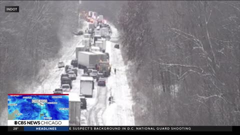 November 29, 2025 - Lanes Reopen After 45-Car Pileup on I-70 in Indiana