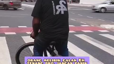 Man Riding Bike With Gas Cylinder on His Head 🤣 | Funny Dubbing Shorts