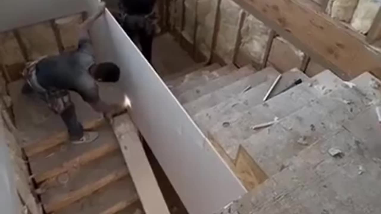 He is a wood steps cutter.