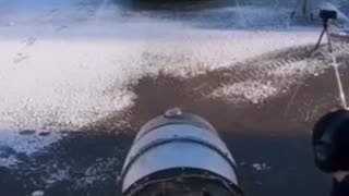 Using jet engine to defrost car