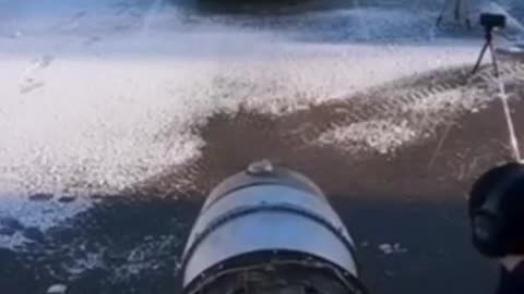 Using jet engine to defrost car