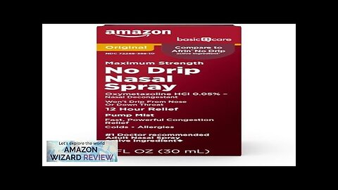 Amazon Basic Care No Drip Nasal Spray 12 Hour Nasal Decongestant Pump Review