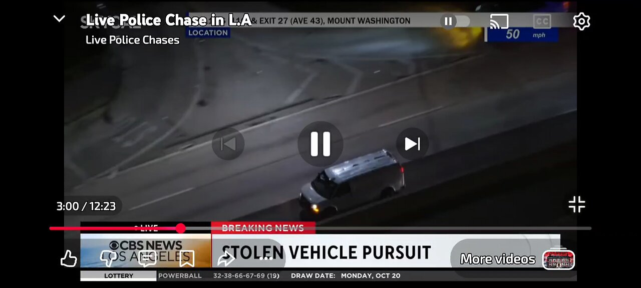 driver of stolen van on the 101 in LA DISCRETION ADVISED