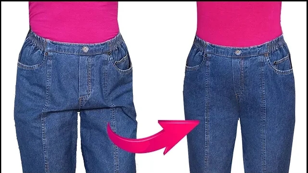 How to remove baggy in the groin of the trousers/jeans to fit you perfectly