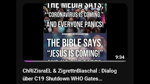 ChRiZisraEL + ZigrettnBiaschal - Dialog über C19 Shutdown WHO Gates Impfen+Co. z.Zt.pnkt. v. 1.Mai20