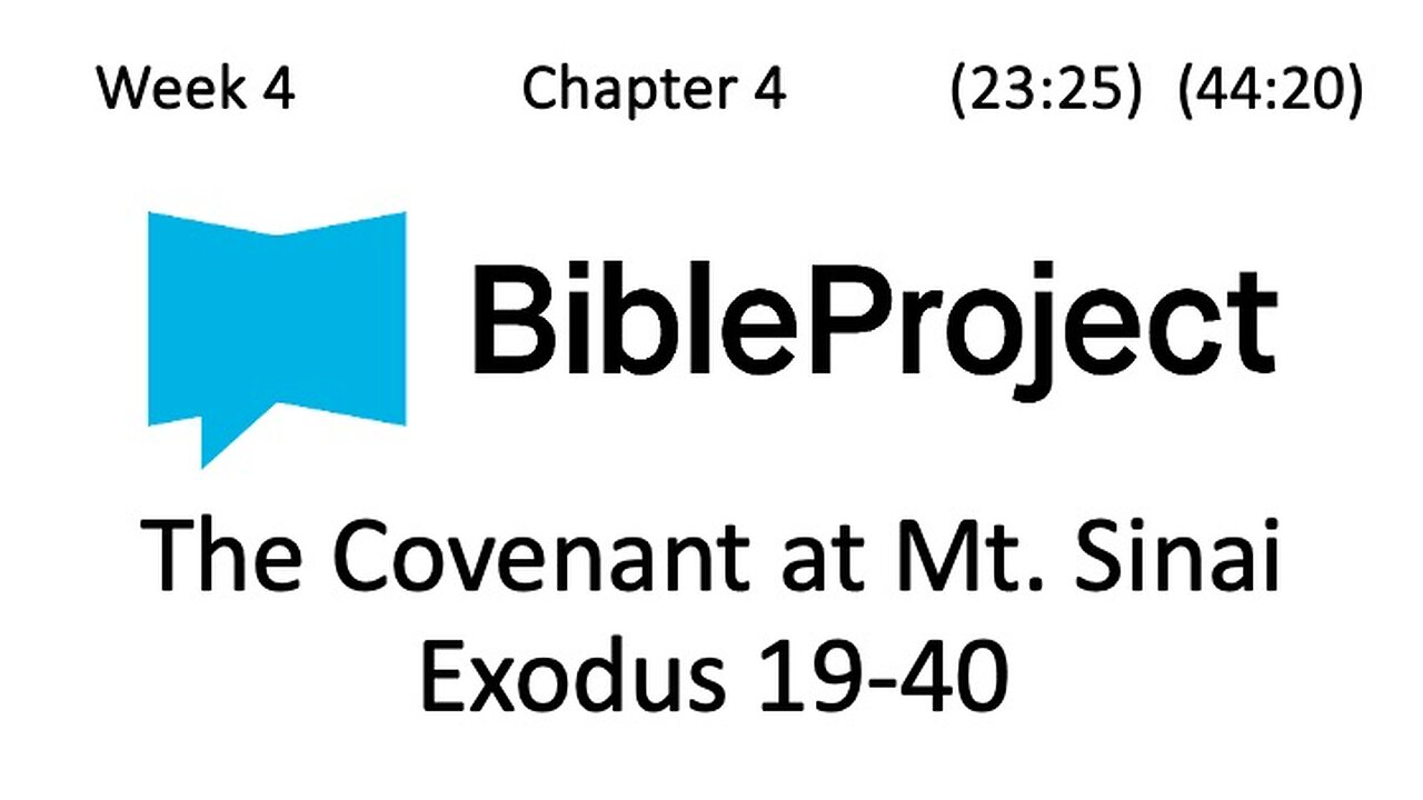 2025-02-05 Bible in a Year - Week 4 - Exodus 19-40