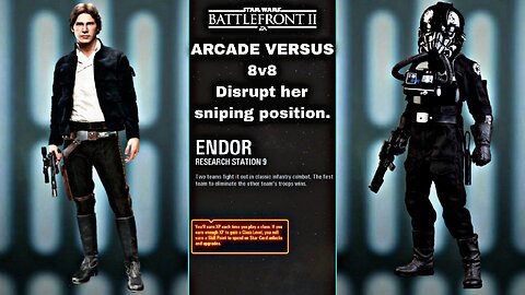 XB1X Star Wars Battlefront 2 G316, 2P local splitscreen Arcade on Research Station 9, Han Solo!