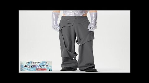 INCERUN Men Deconstructed Design Pants Fashion Comfortable Fabrics Wide Leg Trouser Plus Review