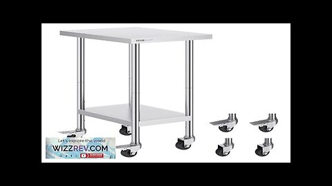 VEVOR Stainless Steel Work Table 24 x 18 x 38 Inch Review