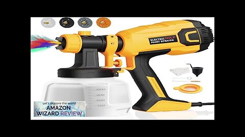 Paint Sprayer 700W HVLP High Power Electric Spray Paint Gun with Adjustable Review