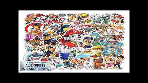 50pcs Cool Cute PAW Patrol Stickers PVC Decal Decoration Phone Skateboard Luggage Review