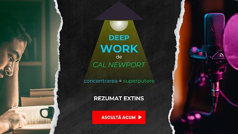 „Deep Work” - Secretul concentrării profunde în era distragerilor | Rezumat carte Cal Newport