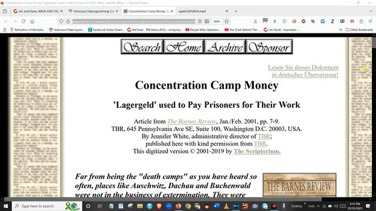 Concentration Camp Money 10-10-25