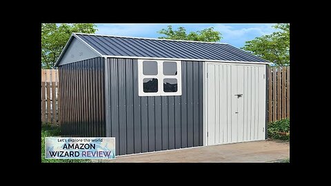 VanAcc 10x8x8 FT Shed 4-pane Window Nordic Cottage Storage Shed Outdoor Metal Review