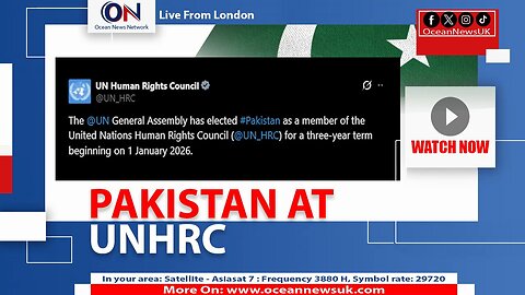 Pakistan has been elected as a member of the United Nations Human Rights Council