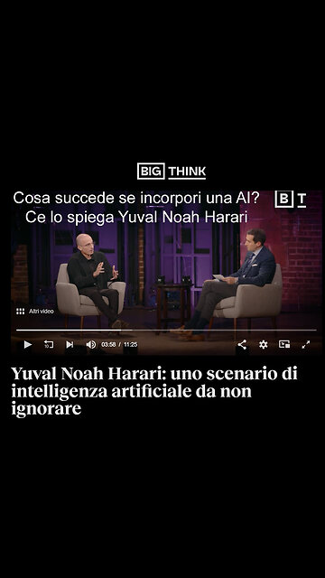 Cosa succede se incorpori una AI? Ce lo spiega Yuval Noah Harari.