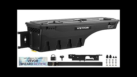 VEVOR Truck Bed Storage Box Lockable Lid Waterproof ABS Wheel Well Tool Review