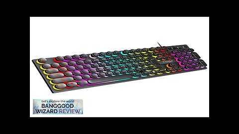 T-WOLF T80 USB Wired Round Keyboard 104Keys Rainbow RGB Backlight Gaming Keyboard Review