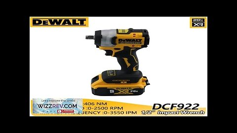 Dewalt DCF922 Wireless Impact Wrench Rechargeable High Torque 205Nm(Reverse) 1/2" 2500 PRM Review