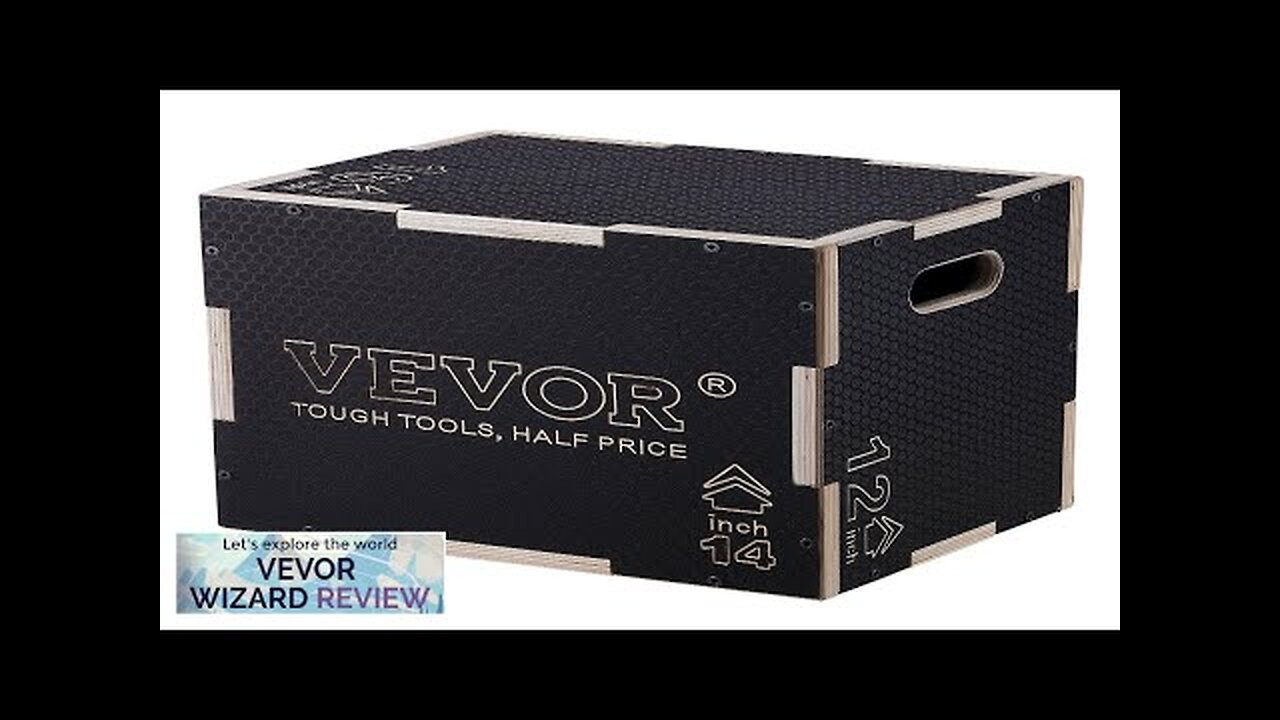 VEVOR 3 in 1 Plyometric Jump Box 16/14/12 Inch Wooden Plyo Box Review