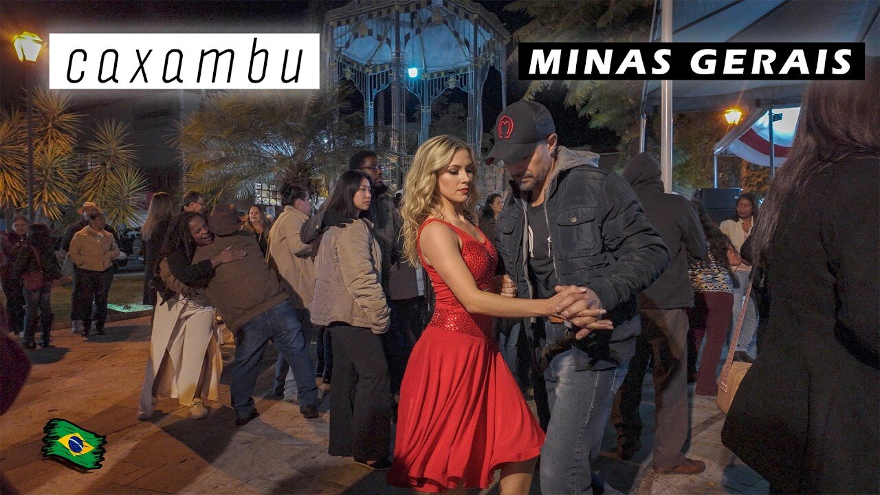 Walking in Caxambu at Night — Minas Gerais, Brazil 🇧🇷 【 4K UHD 】