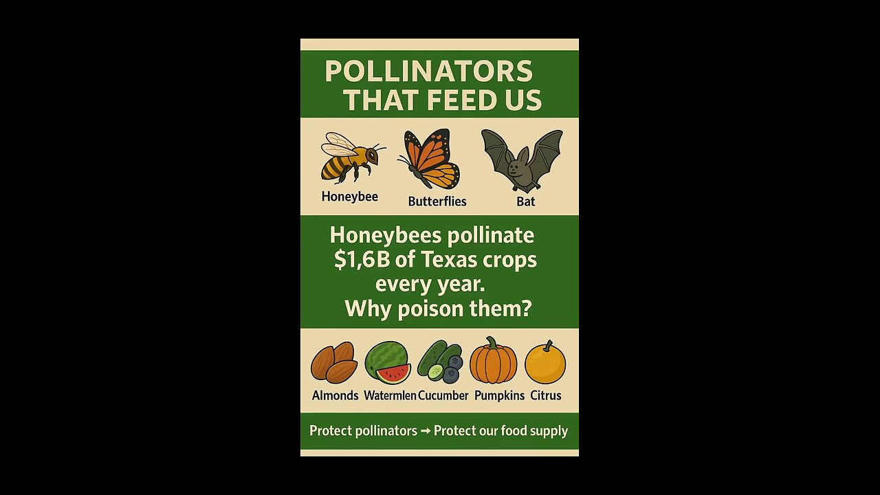 Pollinators that make some of our foods… why poison them?