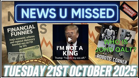 NEWS U MISSED WITH PAUL BROOKER & DREW DEMI TUESDAY 21ST OCTOBER 2025
