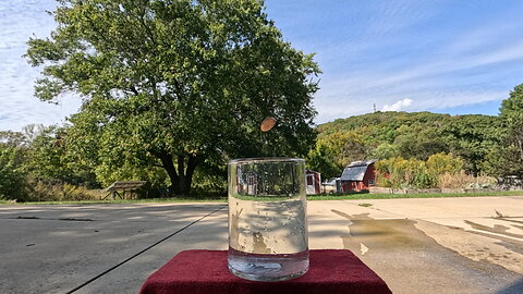 Slow Motion 1 Oz Copper Coin Drop / Splash