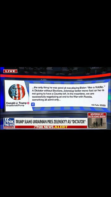 Trump: Zelensky a ‘Dictator Without Elections’ as Ukraine Excluded from US-Russia Peace Talks