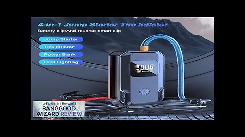 Car Jump Starter with Air Compressor Portable Booster Charger 1200A Powerful Battery Review