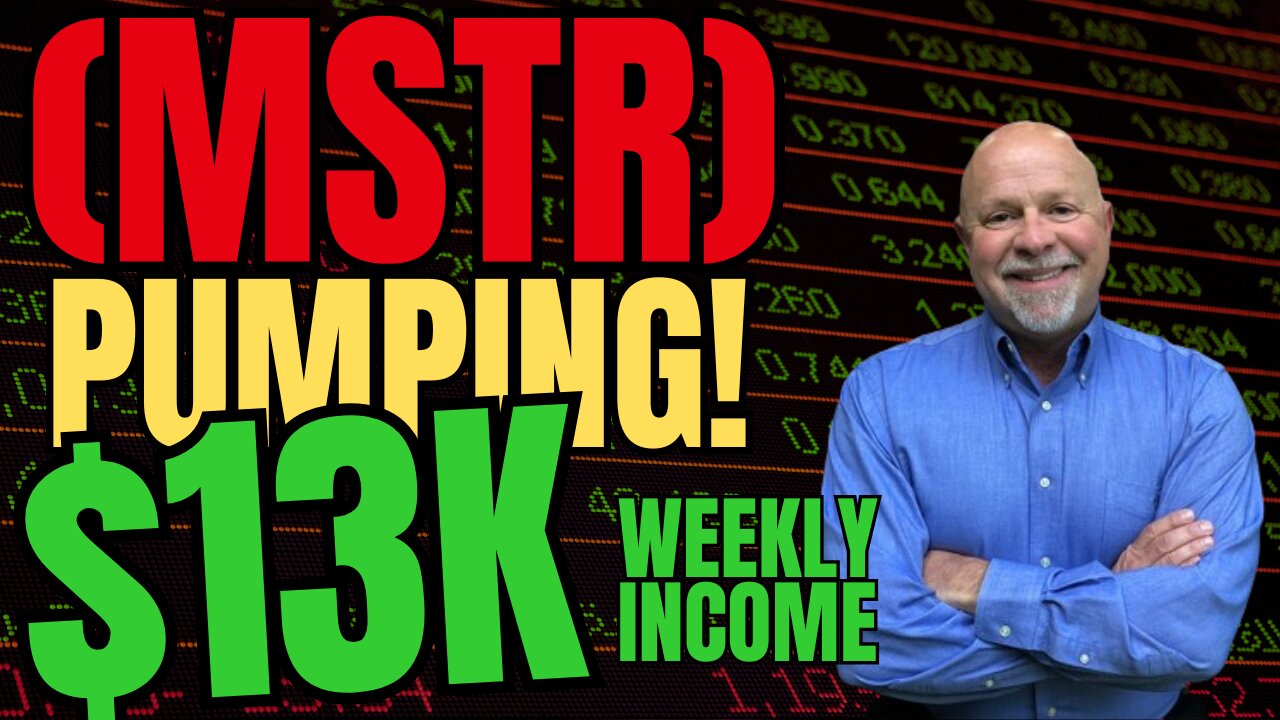 MicroStrategy (MSTR) is up big this week. I am rolling up to grab $13,300 in weekly income.