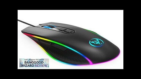 HXSJ A906 Wired Gaming Mouse RGB 800-12800DPI 8-key Macro Programming Ergonomics Gamer Review