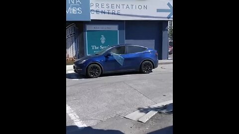 Electric car shuts down, traps the driver inside, then catches fire.