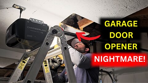 The Most Difficult Garage Door Opener Install EVER!