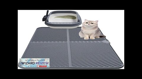 Silicone Cat Litter MatExtra Large Litter Trapping MatWaterproofLitter Box Mat Review