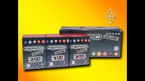 BKV - Ferro Box Square - 3X 9 Shots Fireworks Cake Colllection